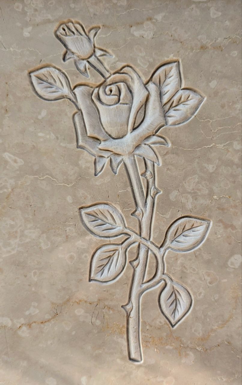 Rilievo Ramo di Rose 2 Boccioli STL Bassorilievo per pantografi CNC