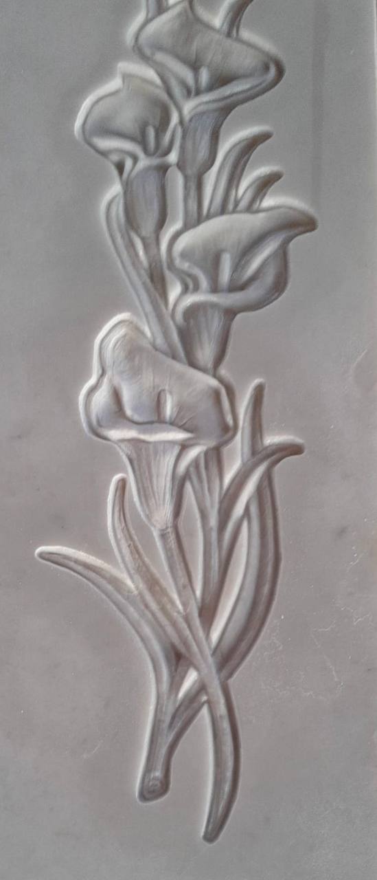 Rilievo 4 Calle con foglie STL Bassorilievo per pantografi CNC