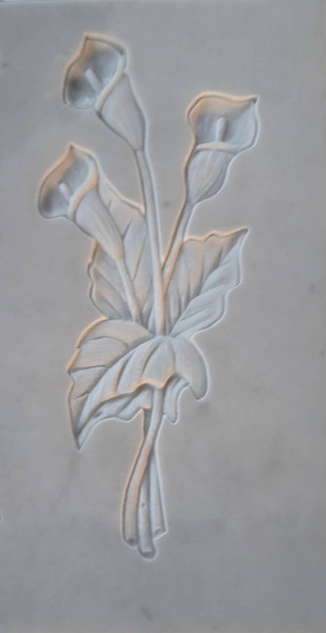 Rilievo 3 Calle con foglie STL Bassorilievo per pantografi CNC