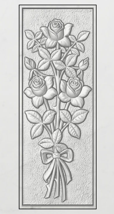 Relieve Edelweiss STL Bajorrelieve para pantógrafos CNC e impresoras 3D art.451