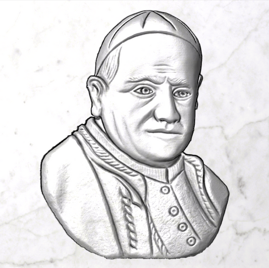 Papa Giovanni XXIII STL Bassorilievo per pantografi CNC art.105
