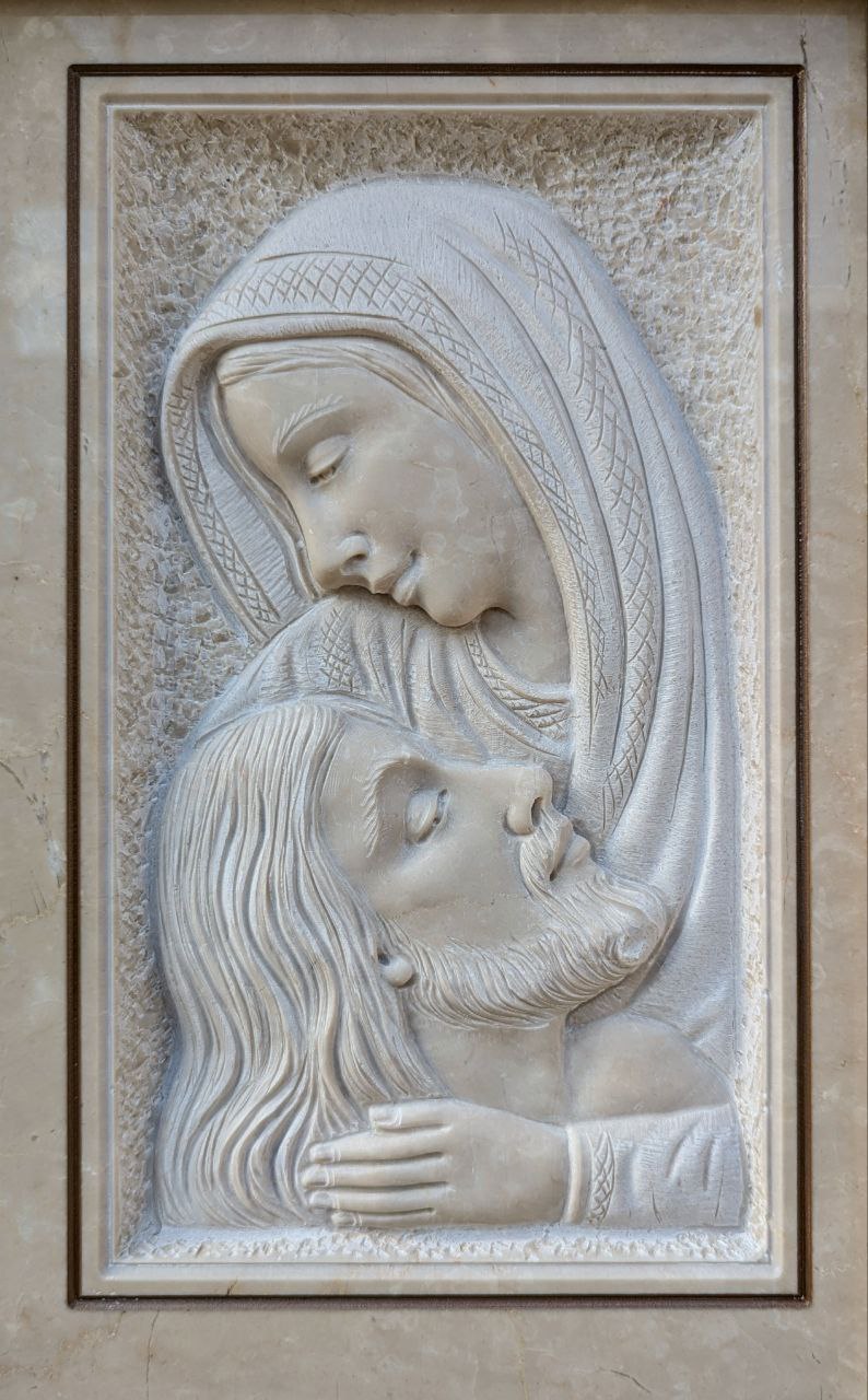 Rilievo Pietà STL Bassorilievo per pantografi CNC