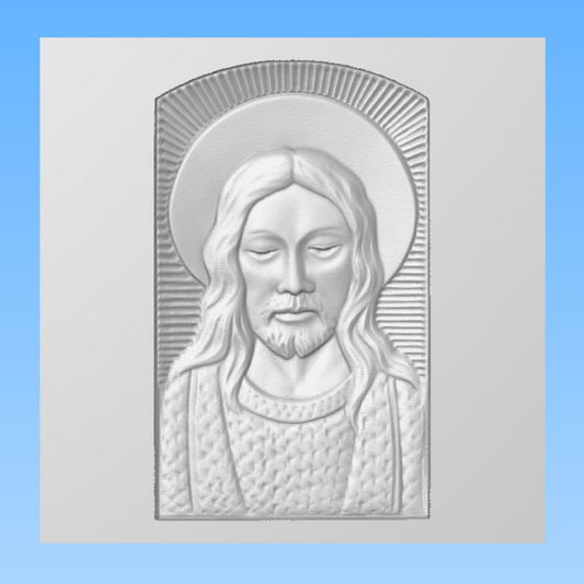 Relief Jesus Christ STL Bas relief for CNC pantographs and 3D printers art.600