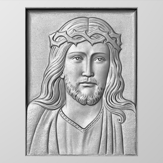 Relief Jesus Christ STL Bas relief for CNC pantographs and 3D printers art.602