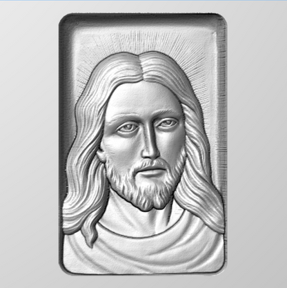 Relieve de Jesucristo STL Bajorrelieve para pantógrafos CNC e impresoras 3D art.609