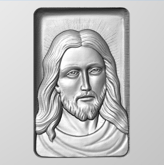 Relief of Jesus Christ STL Bas relief for CNC pantographs and 3D printers art.609